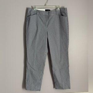 Talbots Cotton Gingham Blue and White Petite Pants